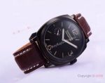 Copy Radiomir Panerai Black Case Brown Leather Watch
